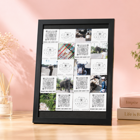 Photo frame board + 9 custom photo magnets